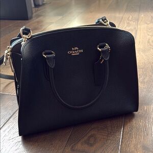 Coach Channing Carryall Black Leather Bag